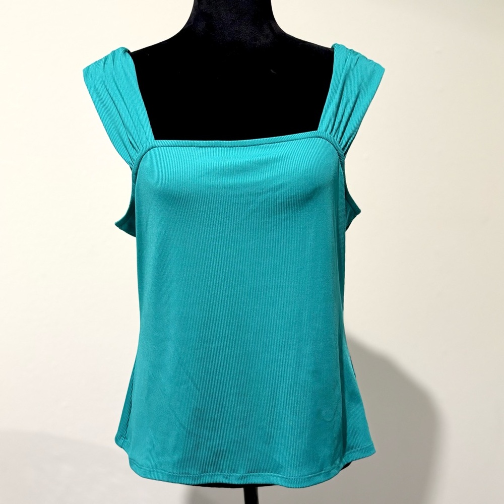 INTEMPO Ribbed Cap Sleeve Top - Size XL
